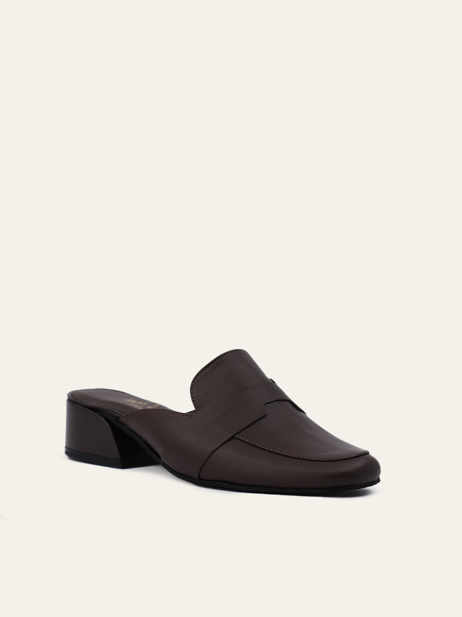 SCULPTED HEEL MULES — 2