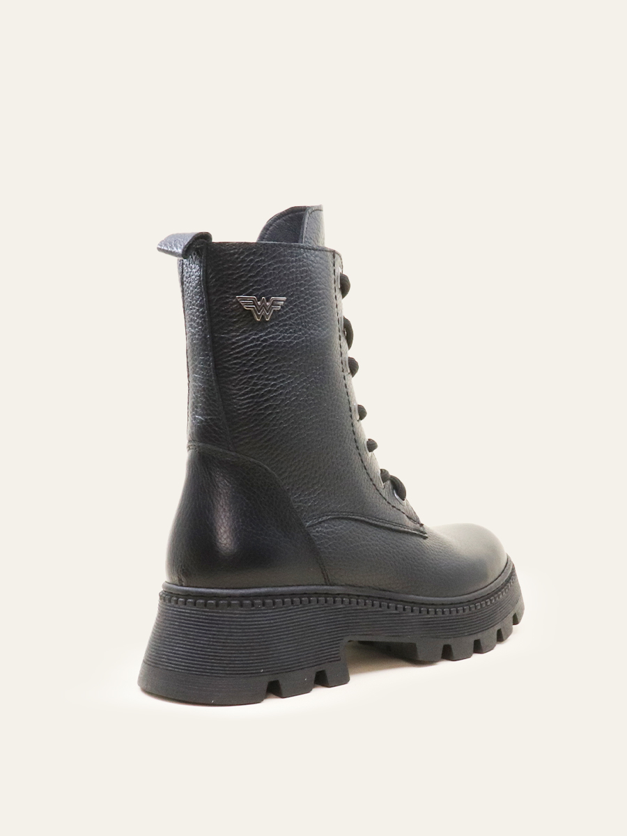TEXTURED LACE-UP BOOTS — 4