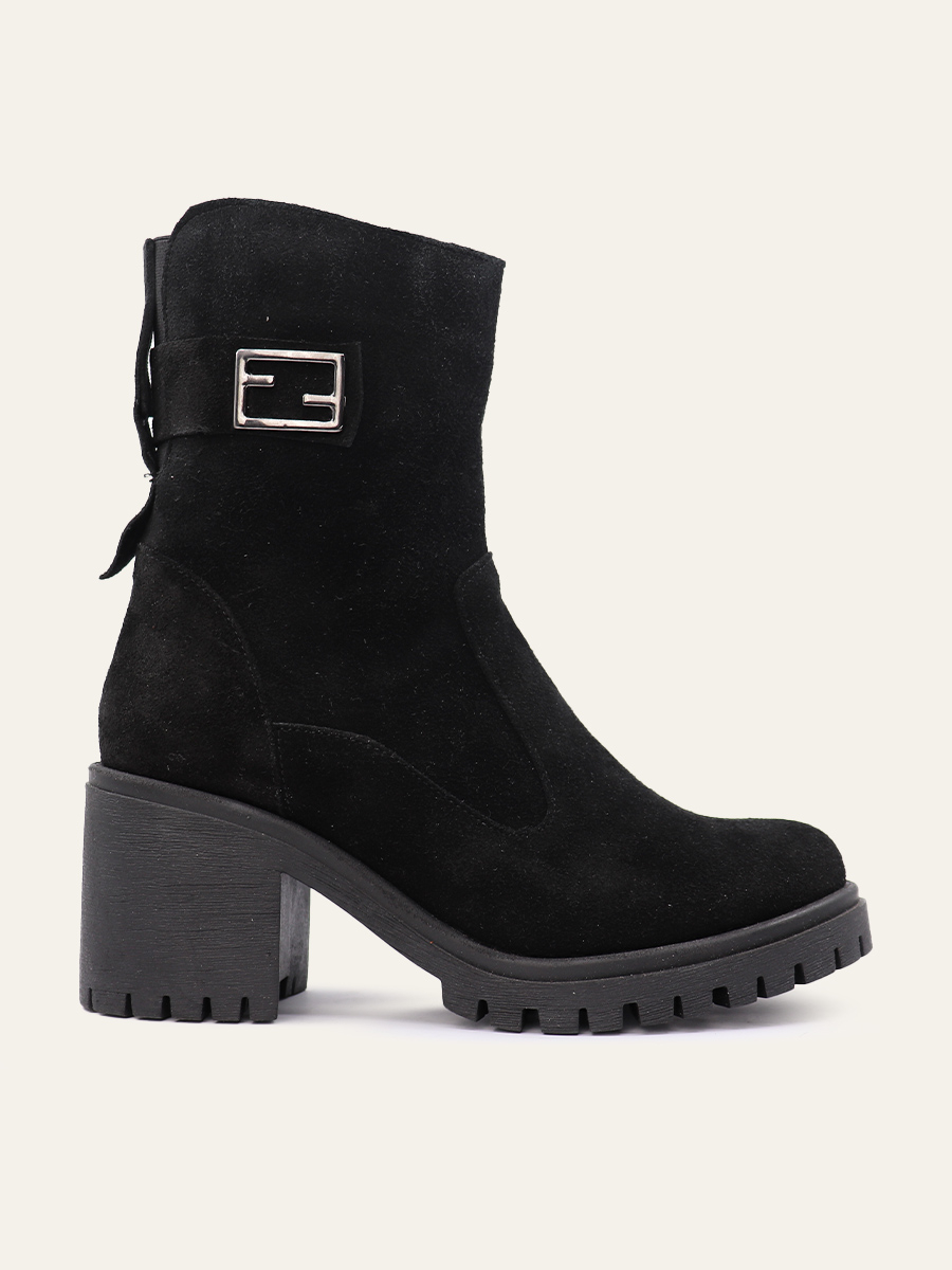 BUCKLE BLOCK BOOTS