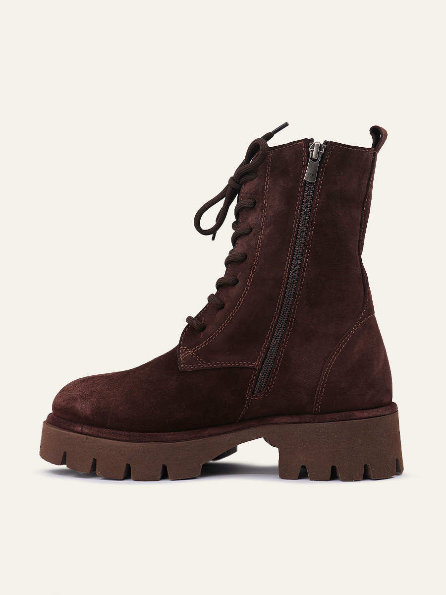 SUEDE LACE-UP BOOTS