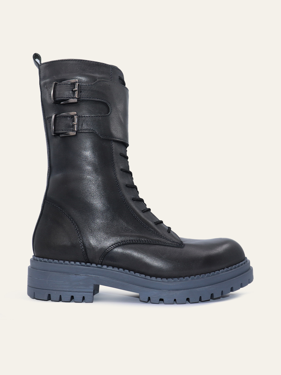 DOUBLE BUCKLE COMBAT BOOTS