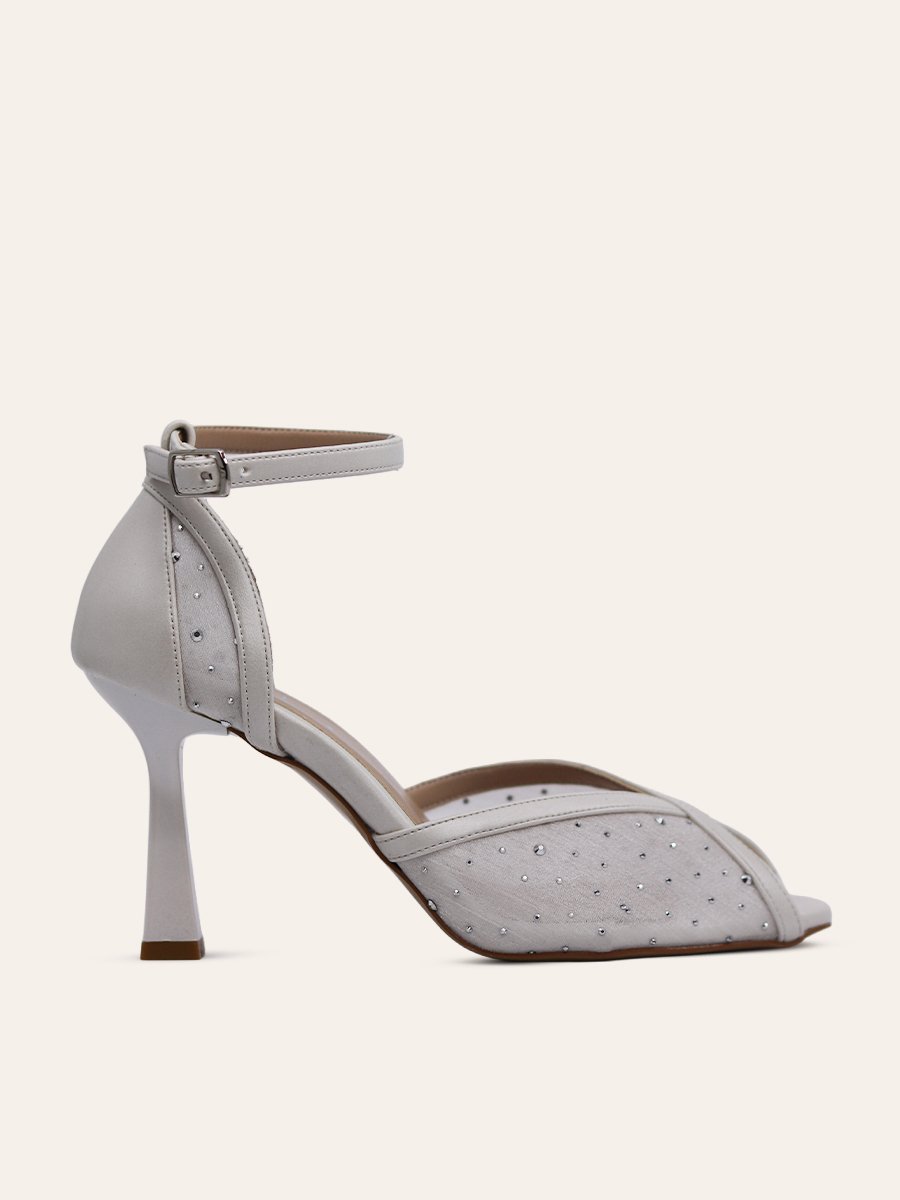 CRYSTAL MESH HEELS