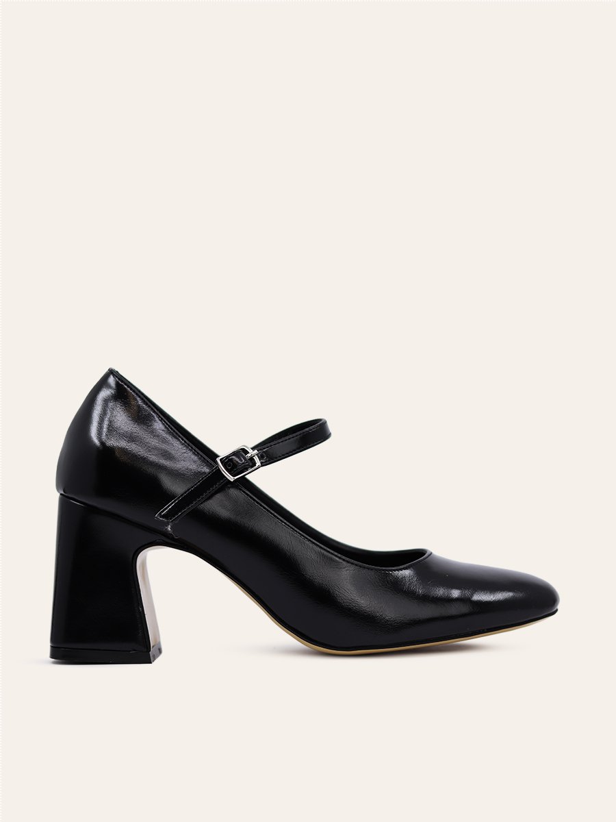 GLOSSY STRAP HEELS