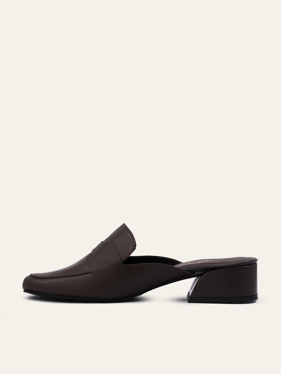 SCULPTED HEEL MULES