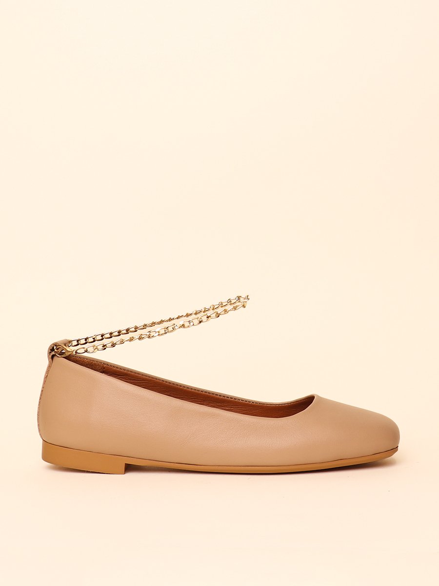 ANKLE-STRAP BALLET FLATS
