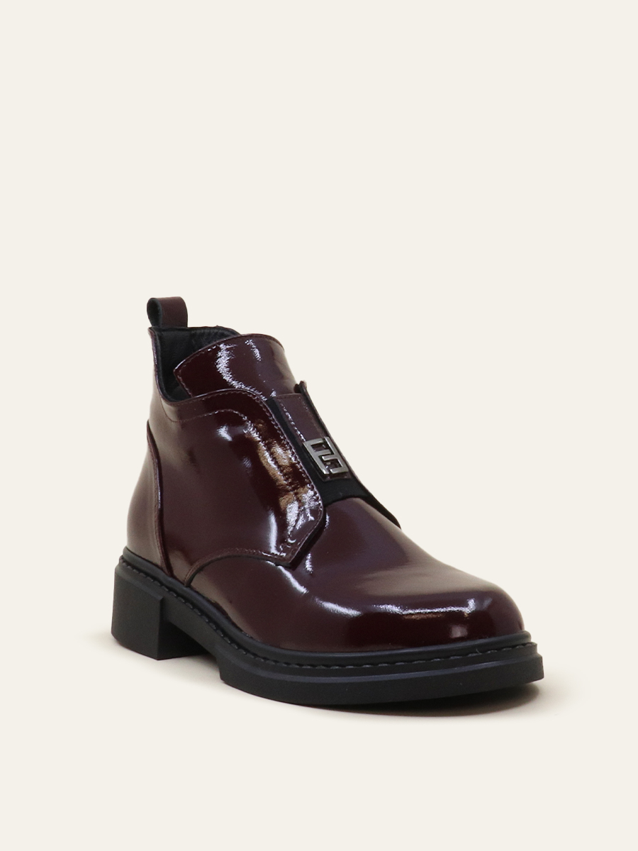 POLISHED ZIP-UP BOOTS — 6