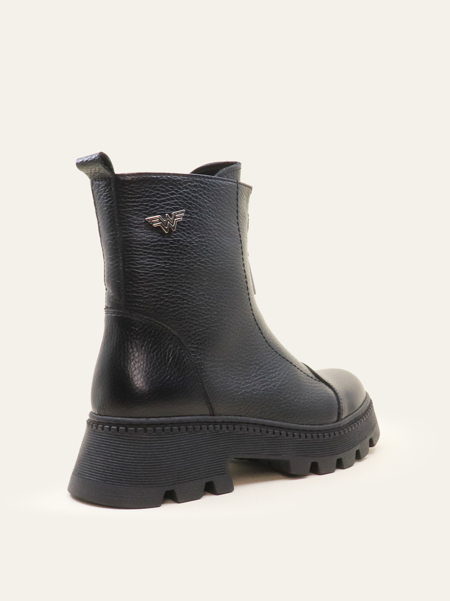 TEXTURED ZIP-UP BOOTS — 4