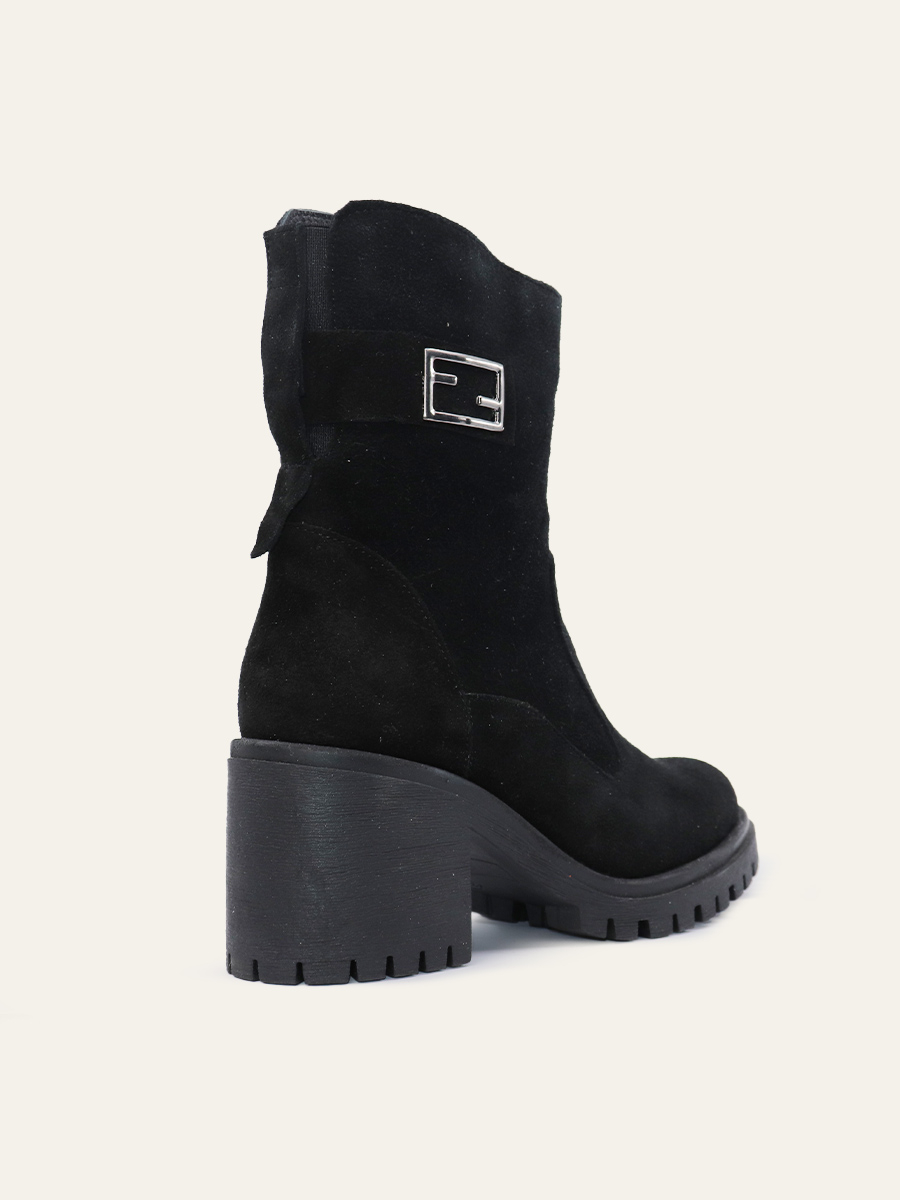 BUCKLE BLOCK BOOTS — 4