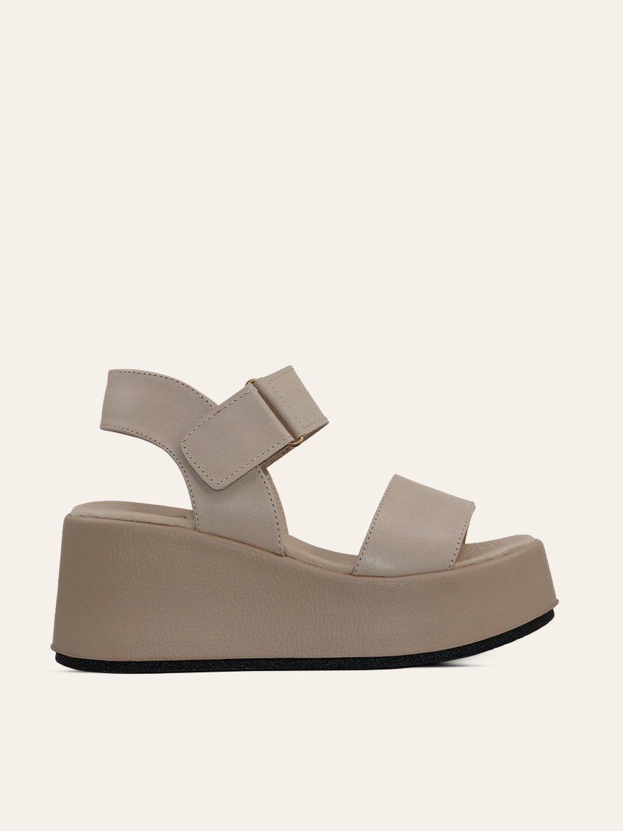 VELCRO STRAP PLATFORM SANDALS