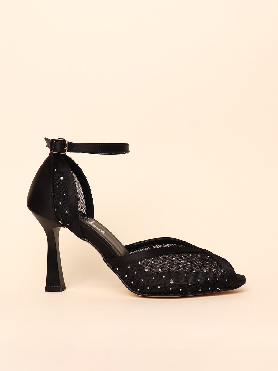MESH CRYSTAL HEELS