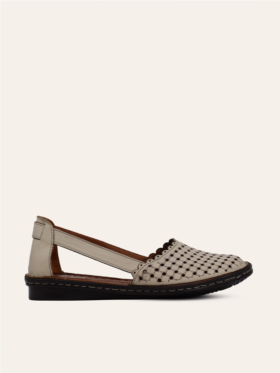 WOVEN CUT FLAT SANDALS
