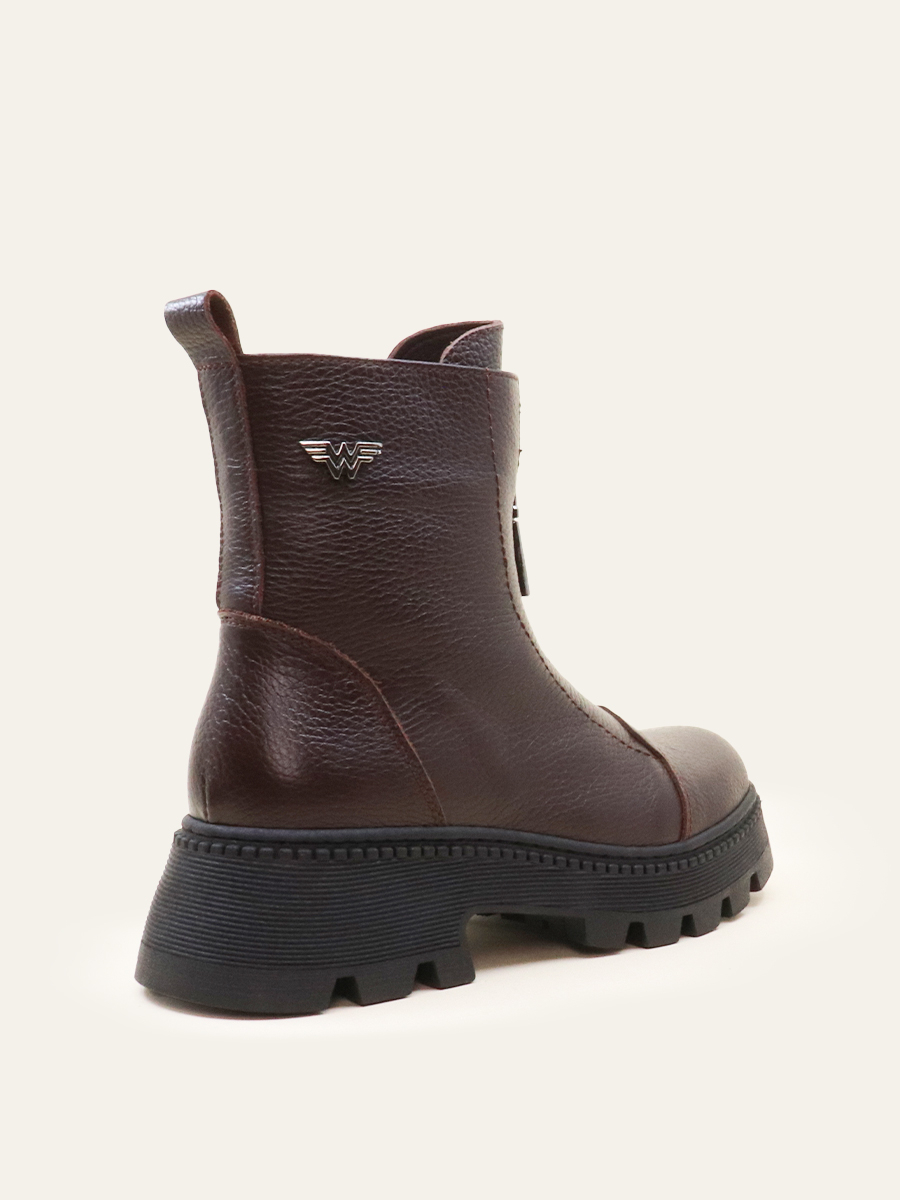 TEXTURED ZIP-UP BOOTS — 7