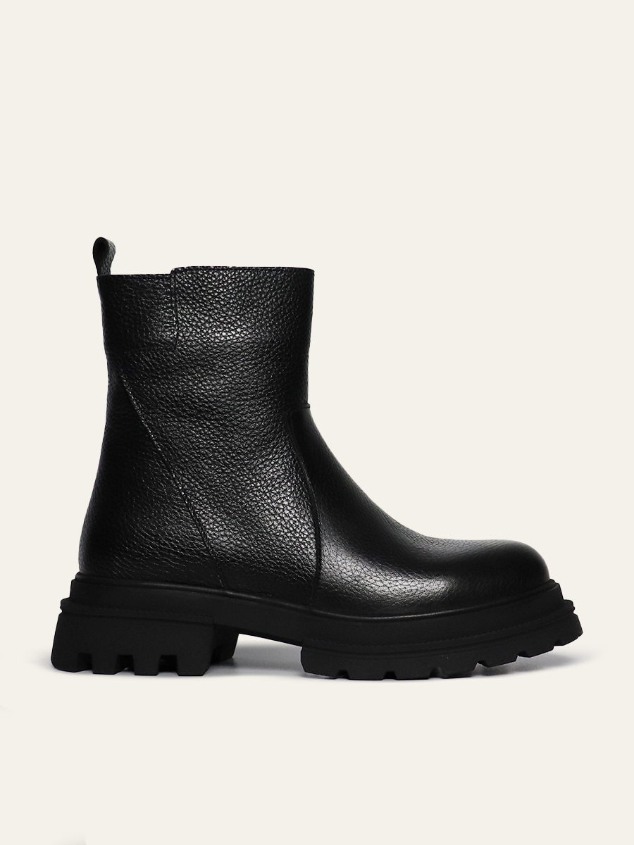 TEXTURED ANKLE BOOTS