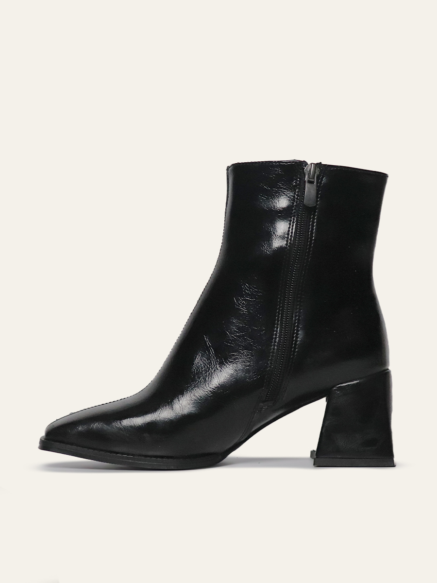 SCULPTED PATENT BOOTS — 4