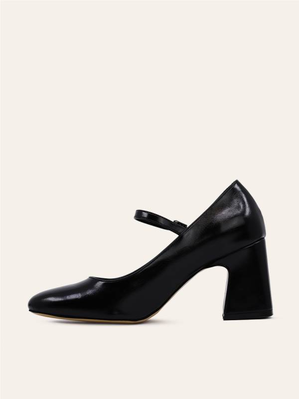 GLOSSY STRAP HEELS — 2