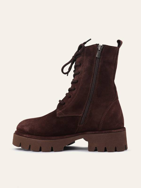 SUEDE LACE-UP BOOTS