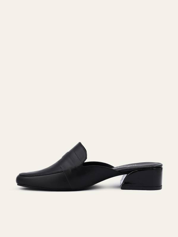 SCULPTED HEEL MULES — 2