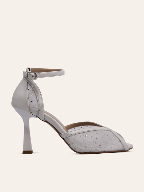 CRYSTAL MESH HEELS