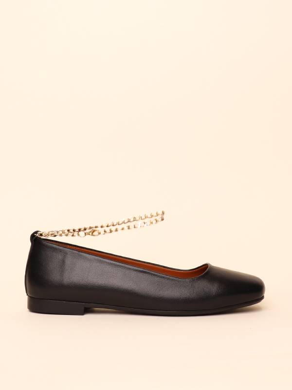ANKLE-STRAP BALLET FLATS