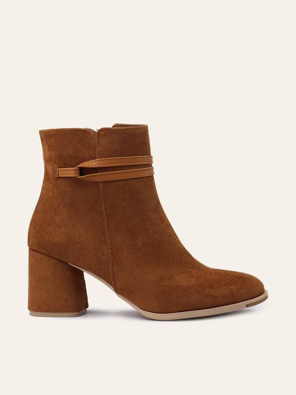 VELVET STRAP BOOTS