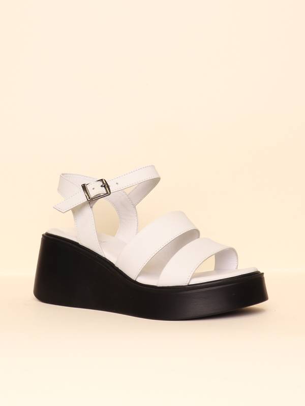 TRIPLE STRAP WEDGE SANDALS — 3