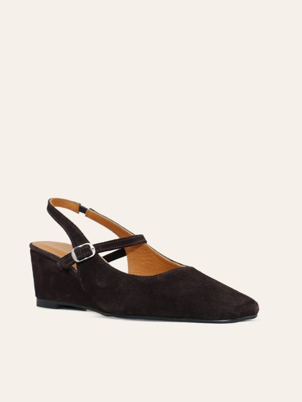 VELUR SLINGBACK WEDGES — 3