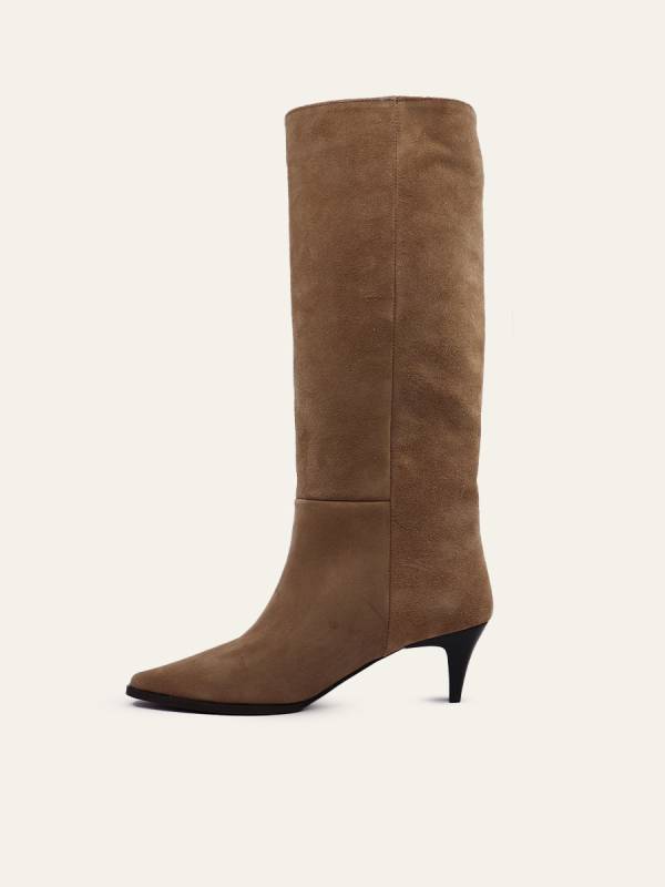 KNEE-HIGH HEELED BOOTS