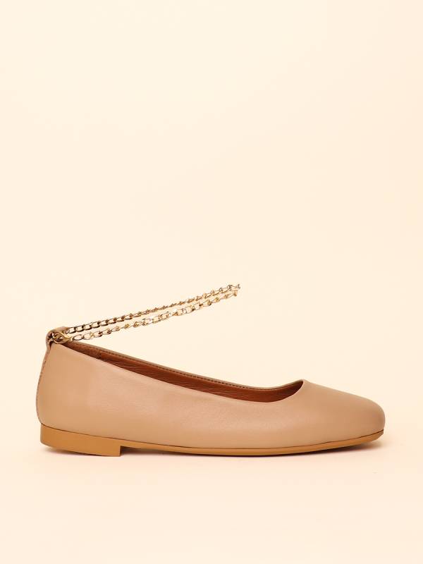 ANKLE-STRAP BALLET FLATS