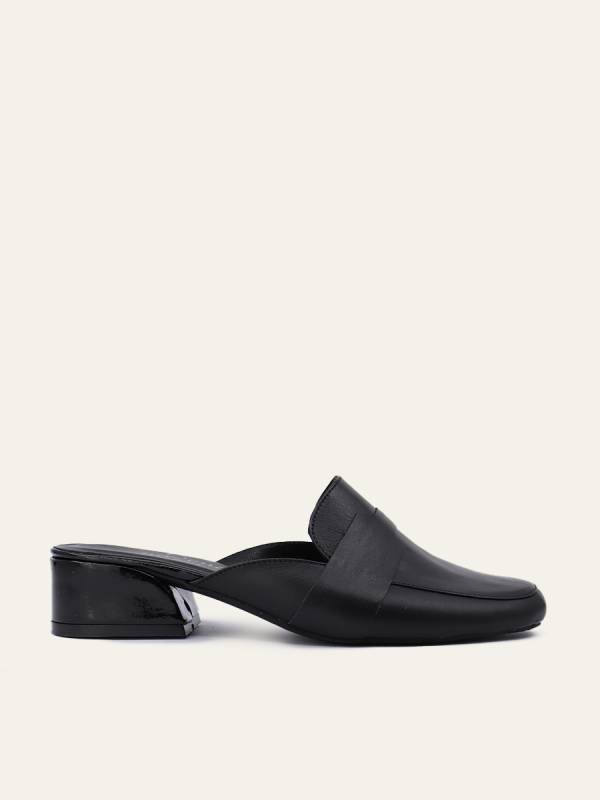 SCULPTED HEEL MULES