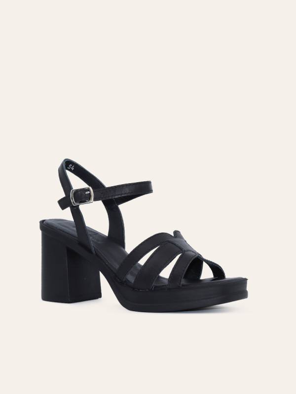 STRUCTURED STRAP HEEL SANDALS — 3