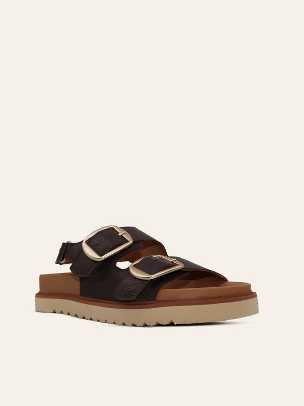 DOUBLE BUCKLE PLATFORM SANDALS — 3
