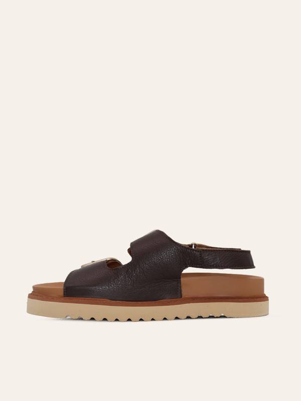 DOUBLE BUCKLE PLATFORM SANDALS — 2