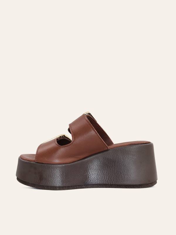 BOLD BUCKLE PLATFORM SLIDES — 2