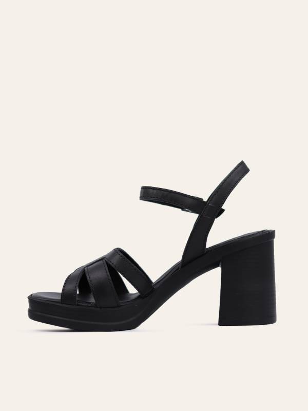 STRUCTURED STRAP HEEL SANDALS — 2