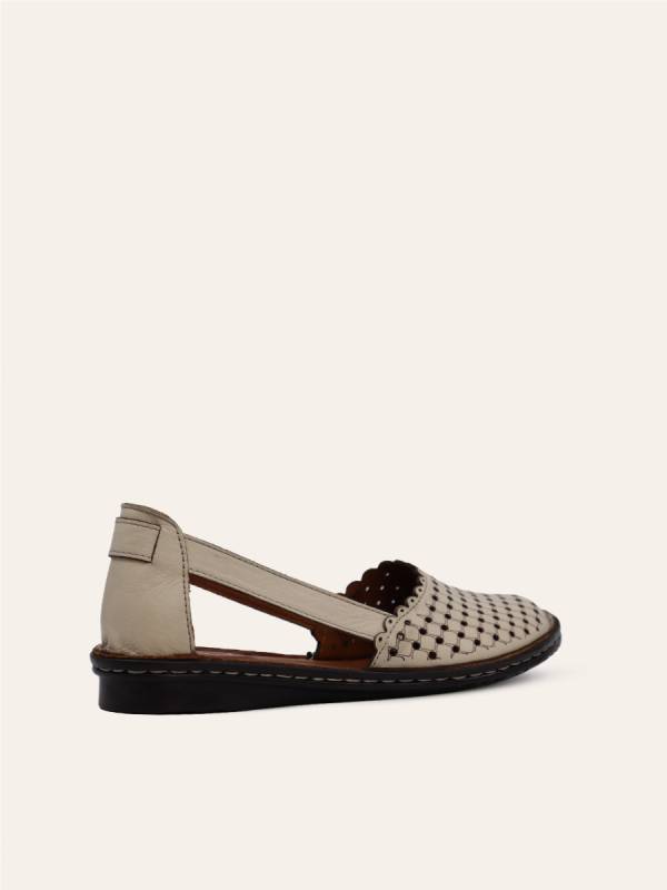WOVEN CUT FLAT SANDALS — 4
