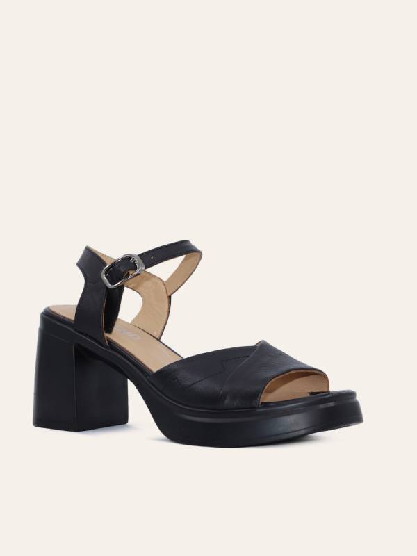 CONTOURED PLATFORM HEEL SANDALS — 3