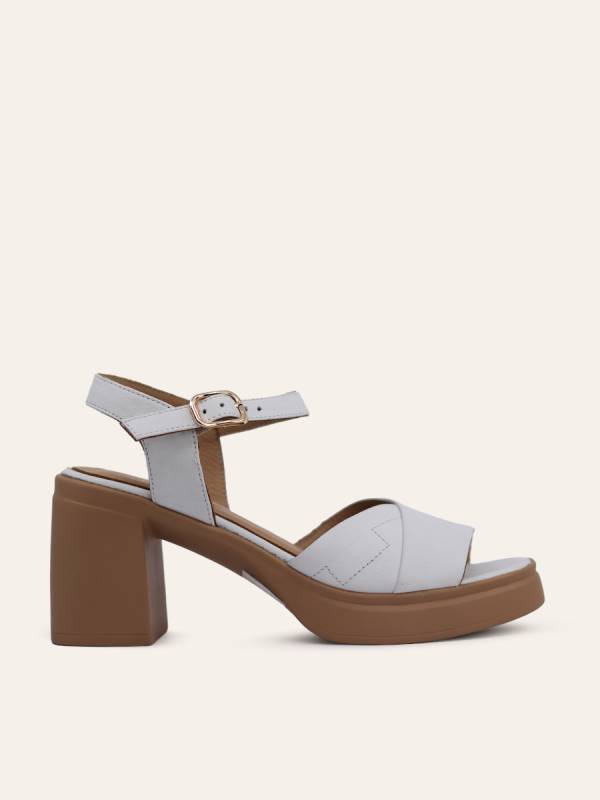 CONTOURED PLATFORM HEEL SANDALS