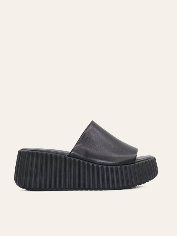 PLATFORM SLIDE SANDALS
