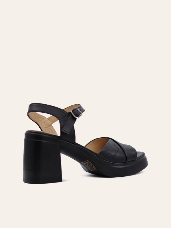 CONTOURED PLATFORM HEEL SANDALS — 4