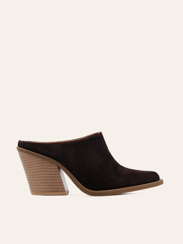 STRUCTURED MULE HEELS