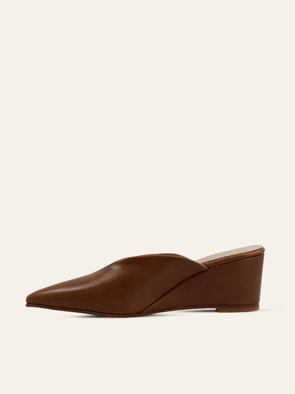 SCULPTED WEDGE MULES — 2