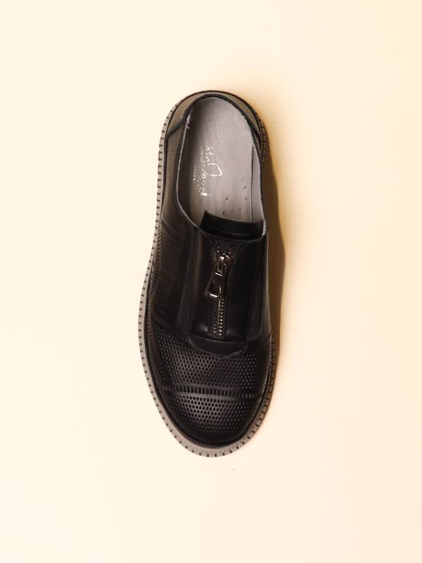 ZIP PERFORATED LOAFERS — 4