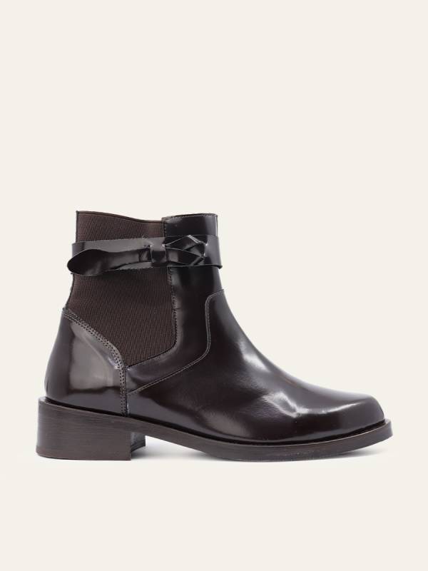 BOW ACCENT ANKLE BOOTS
