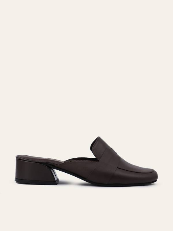 SCULPTED HEEL MULES