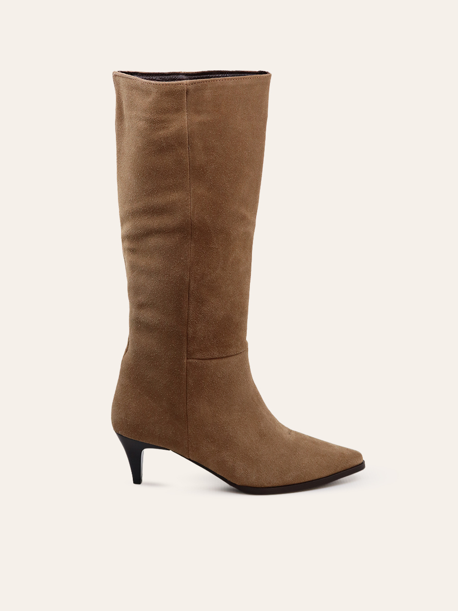 SLIM HEEL KNEE-HIGH BOOTS