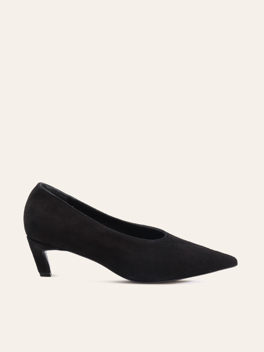 SUEDE POINTED TOE PUMPS