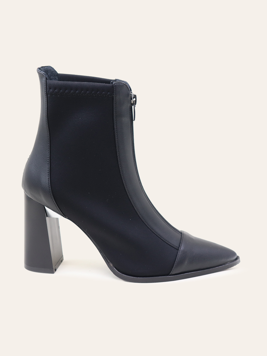 POINTED TOE BLOCK HEEL BOOTS