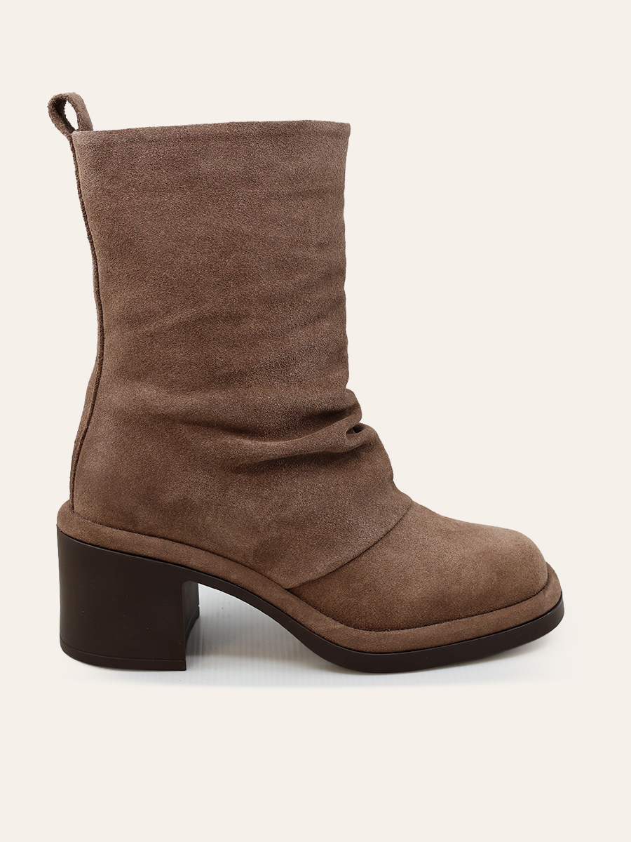 SLOUCHY BLOCK HEEL BOOTS