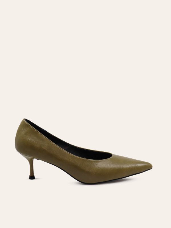 POINTED TOE KITTEN HEEL PUMPS