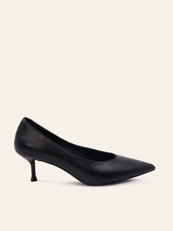 POINTED TOE KITTEN HEEL PUMPS